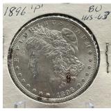 1896-P Morgan Silver Dollar BU MS-63
