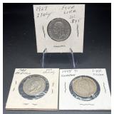 3pc Silver World Coins