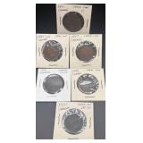 6pc. Canadian Large Cents