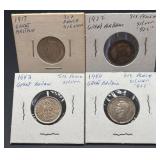 British Sixpence Silver Coins