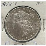1878-S Morgan Silver Dollar Coin BU