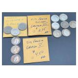 Vintage British Silver Sixpence Coins