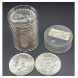 Roll of 1964-P Kennedy Silver Half Dollar Coins