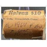 1964 Kennedy Silver Half Dollar Roll