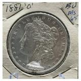 1881-O Morgan Silver Dollar BU MS65