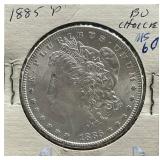 1885-P Morgan Silver Dollar BU MS60