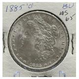 1885-O Morgan Silver Dollar BU MS65