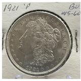 1921-P Morgan Silver Dollar BU MS60