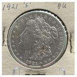 1921 ï¿½Sï¿½ Morgan Silver Dollar BU