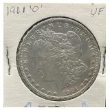 1901-O Morgan Silver Dollar Coin VF