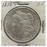 1878-S Morgan Silver Dollar Coin BU