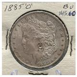 1885-O Morgan Silver Dollar BU MS60