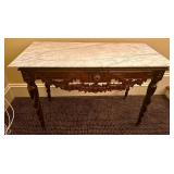 Carved Mahogany Console Table
