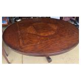Walnut Marquetry Table with Star Inlay