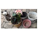 Planters and Metal Decor