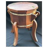 Wooden Octagonal Hinged Storage Bin
