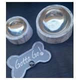 Pet Leash Plaque and Bowl Set