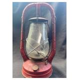 Antique Red Monarch Oil Lantern