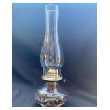 Antique Oil Lamp with Glass Chimney
