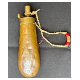 Antique Brass Pistol Powder Flask