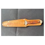 Knife with Leather Sheath