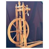 Antique Wooden Spinning Wheel