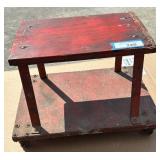 Red Wooden Rolling Stand