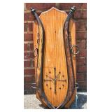 Wall Clock With Rustic Horse Tack
