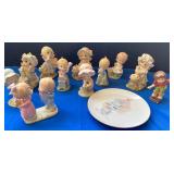 11 Figurines and Plate