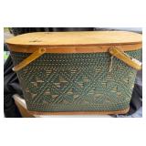 Vintage Hawkeye Picnic Basket