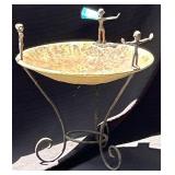 Metal Bowl with Sculptural Figures