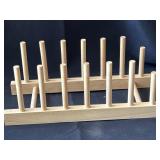 6 Wooden Plate Racks