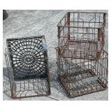 3 Metal Wire Storage Baskets