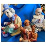 Vintage Clown Figures and Sculpture