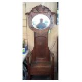 Tiger Oak Hall Tree with Mirror