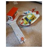 Vintage Weebles SS Littleputt Ship & Dock