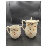 Hall Autumn Leaf Coffee Pot and Pitcher