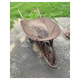 Vintage Metal Wheel Wheelbarrow #2