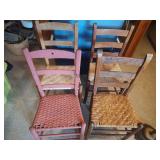 4 Cane Bottom Side Chairs