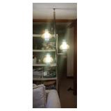 Mid Century Amber Glass Tension Pole