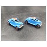 (2) 1975 Hot Wheels Redline Neet Streeters - Blue