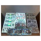17 Vintage License Plates