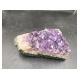 Partial Amethyst Crystal Rock Geode
