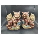 Japanese Kutani Porcelain Shishi Lion Foo Dog Stat