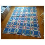 Double Wedding Ring Homemade Quilt