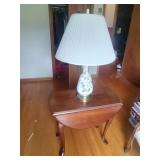 Drop Leaf Side Table & Lamp