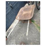 Vintage Metal Wheel Wheelbarrow #1