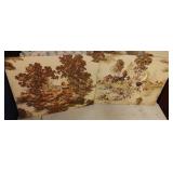 Hunting Dogs and Grouse Puffy Fabric Art Pieces