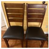 Wooden Dining Chairs with Padded Seats