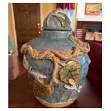 Mexican Handcrafted Ceramic Lidded Jar
